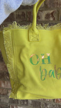 Load and play video in Gallery viewer, oh baby! | canvas fringe tote bag
