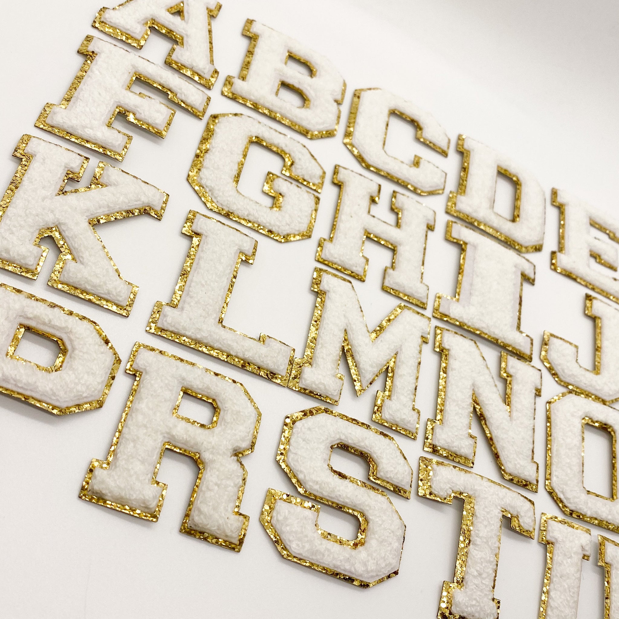 DIY 3-Inch Iron-On Letters in Gold Glitter  Iron on letters, Gold glitter,  Glitter letters
