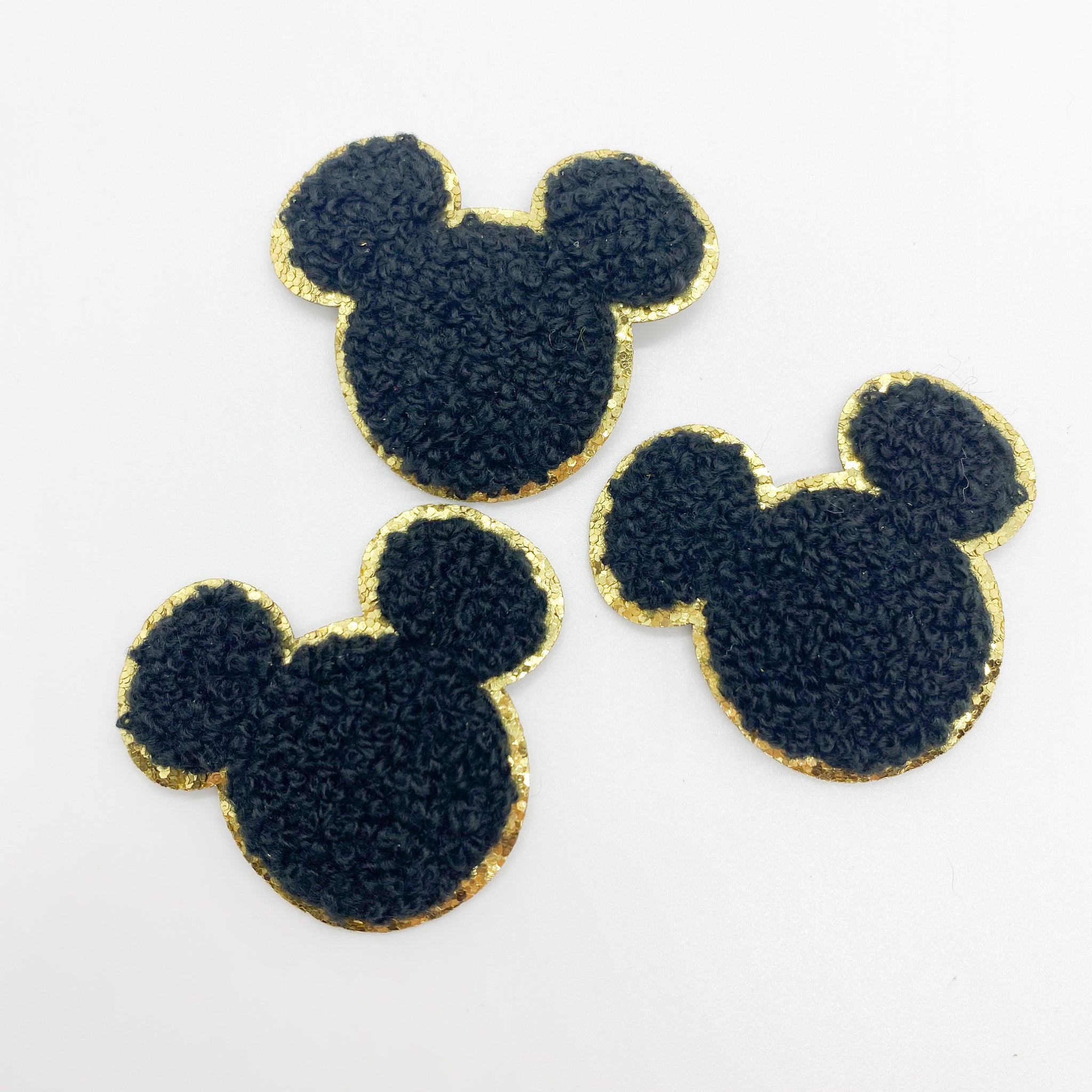 Mickey Mouse Head Chenille Iron-On Patches