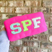 Load image into Gallery viewer, SPF | large hot pink nylon pouch
