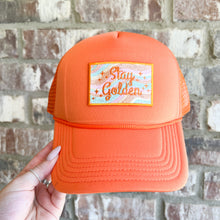 Load image into Gallery viewer, stay golden trucker hat
