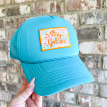Load image into Gallery viewer, stay golden trucker hat
