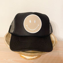 Load image into Gallery viewer, au naturel | tan smiley trucker hat

