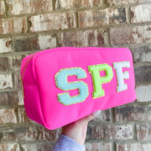 Load image into Gallery viewer, SPF | large hot pink nylon pouch
