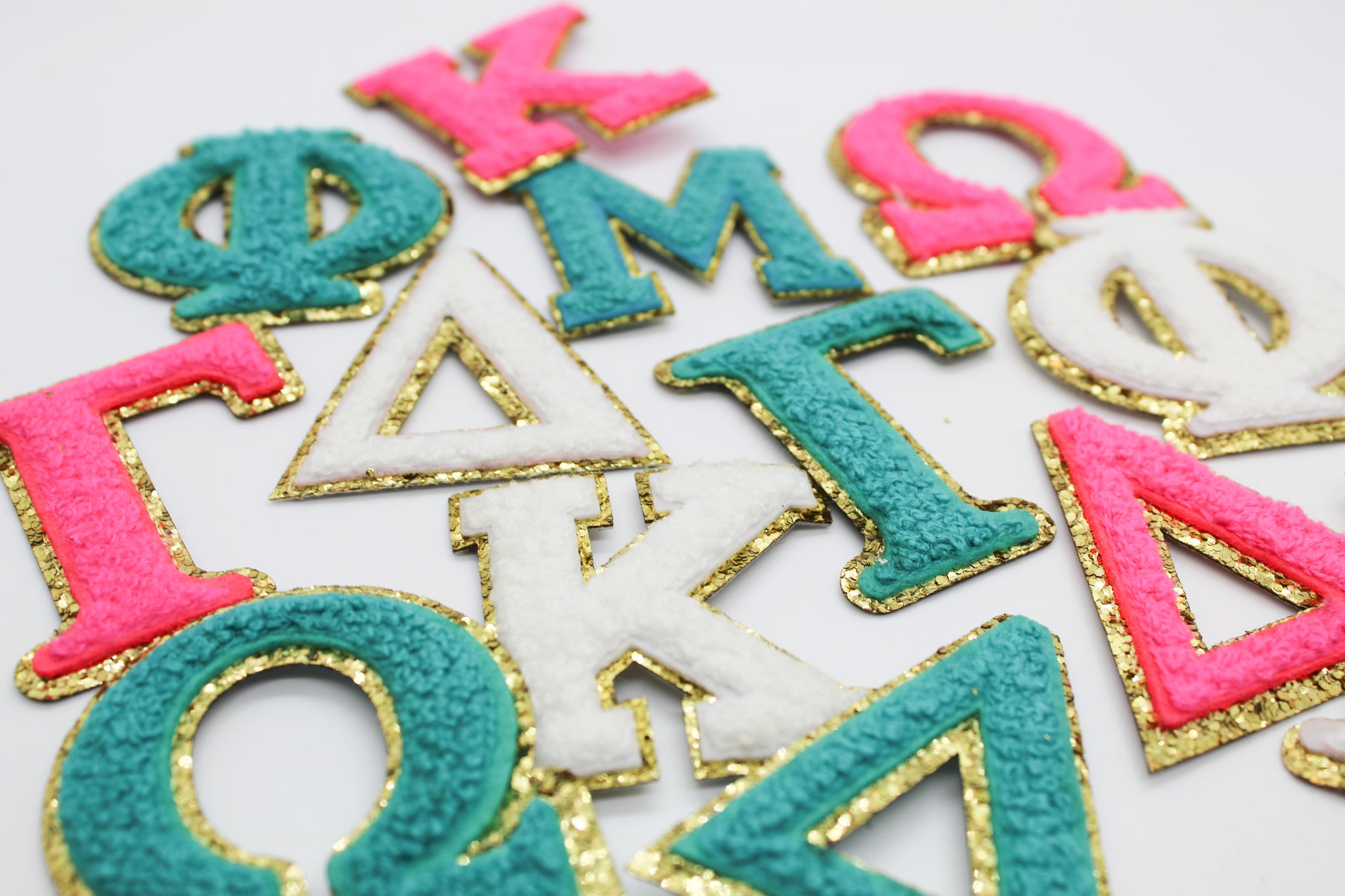 Chenille Greek Letter Iron-On Patches – Go Greek Chic