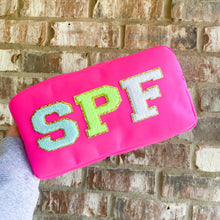 Load image into Gallery viewer, SPF | large hot pink nylon pouch
