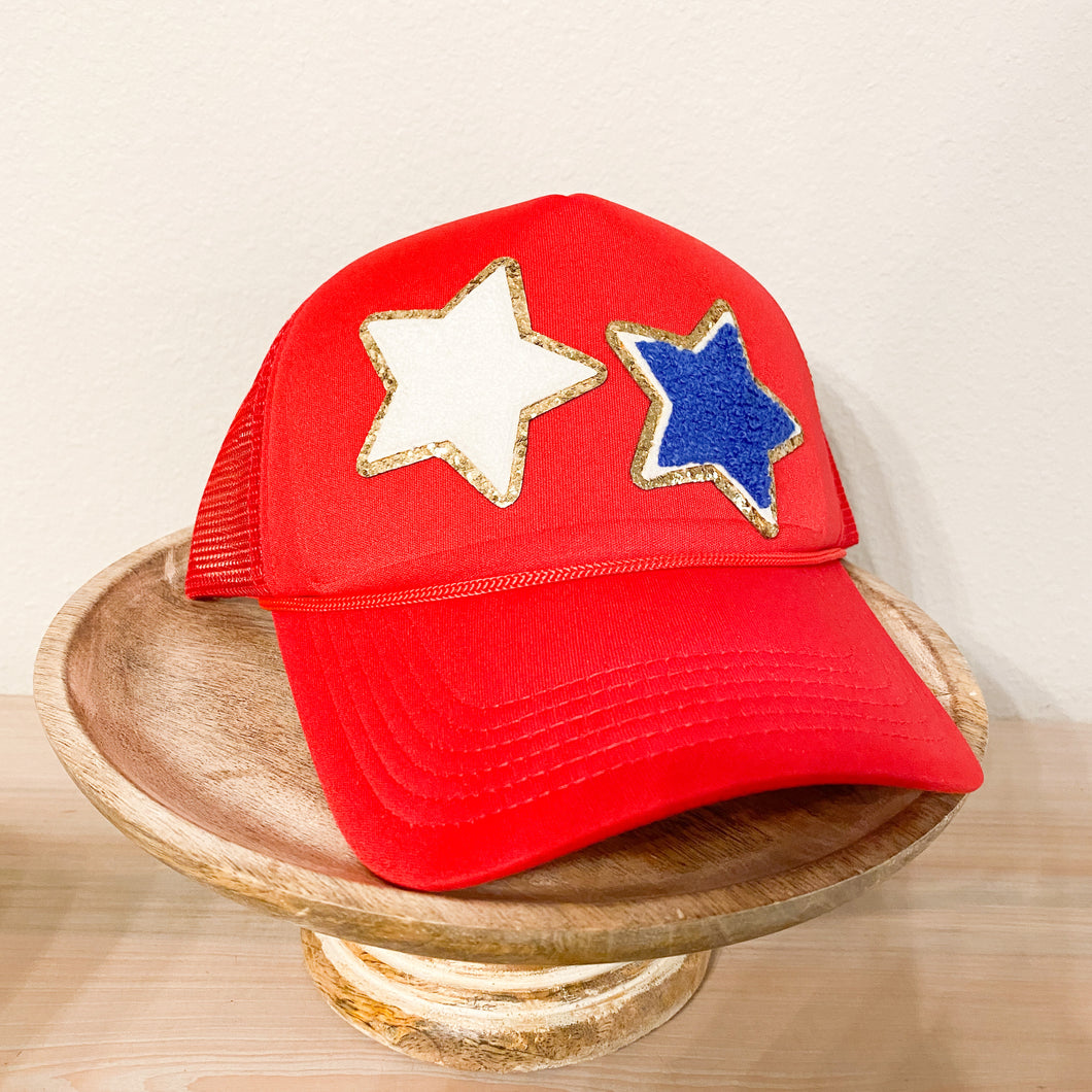 firecracker trucker hat