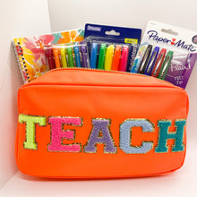Load image into Gallery viewer, Teach Large Nylon Pouch | Neon Orange
