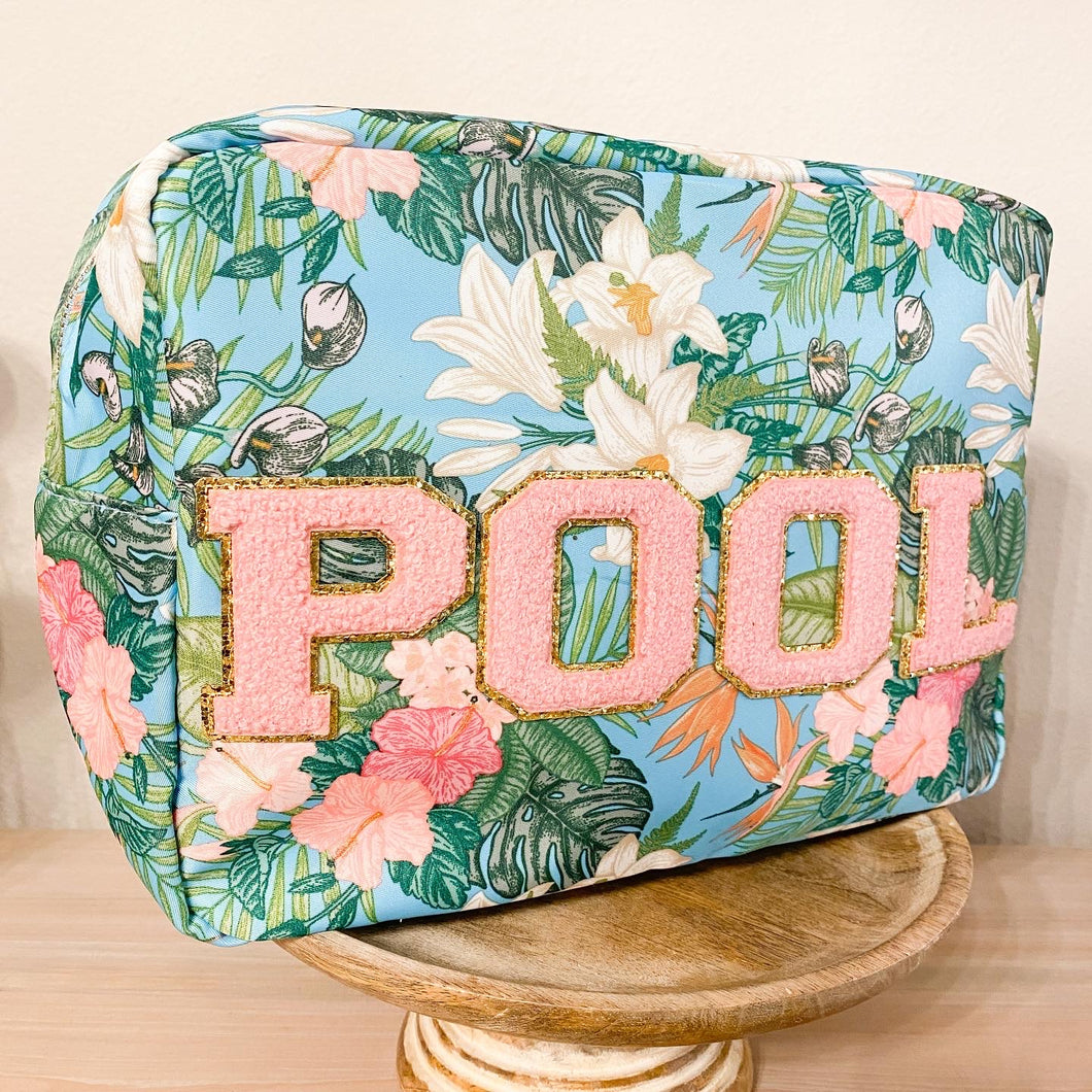 ‘pool' jumbo printed pouch